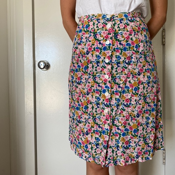 Vintage floral midi skirt - Picture 4 of 7